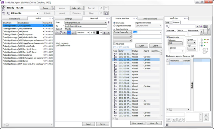 Support functions area B